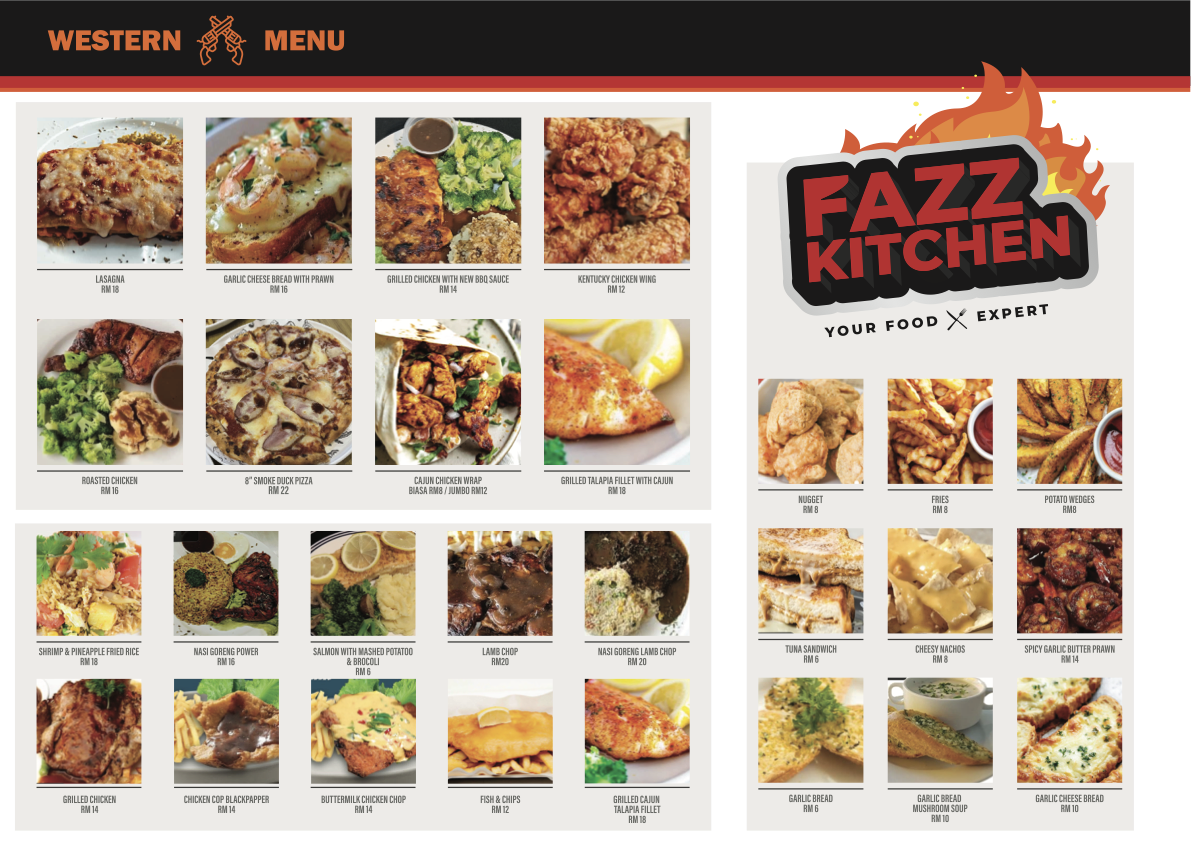 Preview of the Fazz Kitchen menu